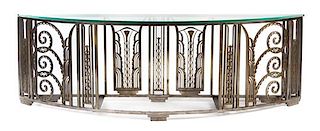 * Late 20th Century, Manner of Edgar Brandt, a console table