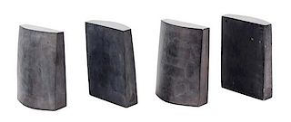 * Two Pairs of Stone Book Ends Height 8 inches.