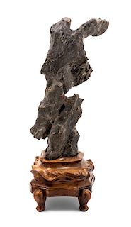 * A Chinese Scholar's Rock Height 13 inches.