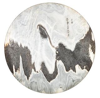 * A Large Chinese Marble 'Dream Stone' Table Top Diameter 41 inches.