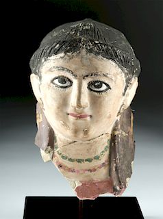 Romano-Egyptian Plaster Head of a Woman, ex-Sotheby's