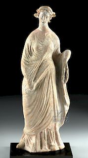 Greek Canosan Terracotta Standing Woman Figure