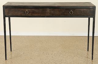 JEAN-MICHEL FRANK STYLE LEATHER CONSOLE TABLE
