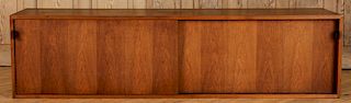 KNOLL TEAK WALL MOUNTED CREDENZA C.1960