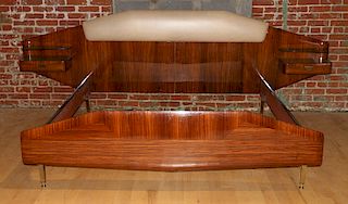 QUEEN SIZE ROSEWOOD BED BY SILVIO CAVATORTA