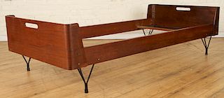 ITALIAN ROSEWOOD DAY BED IRON LEGS BY ISA C.1950