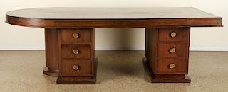 FRENCH ROSEWOOD PARTNERS DESK CIRCA 1950