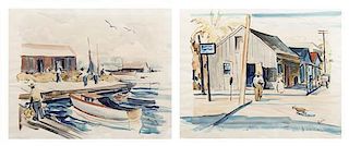 Peter Rotier, (Wisconsin, 1887-1963), Key West (Sea Dock) and Key West (Main Street) (two works)