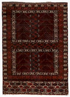 Antique Ersari Turkmen Ensi Rug: 4'8'' x 6'5''