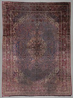 Antique Roomsize Silk Kashan Rug, Persia: 9'0'' x 12'0''