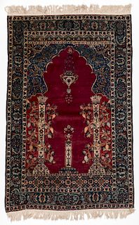 Antique Tehran Prayer Rug, Persia: 4'4'' x 6'8''