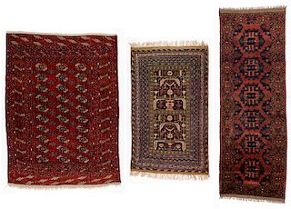 3 Turkmen & Afghan Rugs