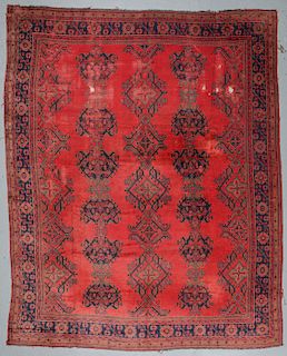 Antique Oushak Rug, Turkey: 11'11'' x 13'9''