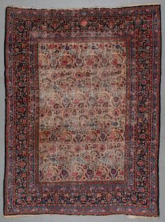 Antique Meshed Rug, Persia: 8'9'' x 11'10''