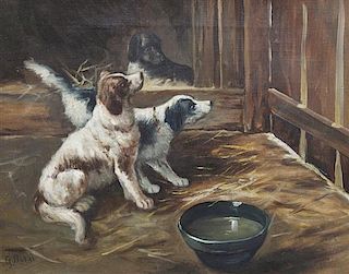 Georges Duval, (French, 1920-1993), Dogs
