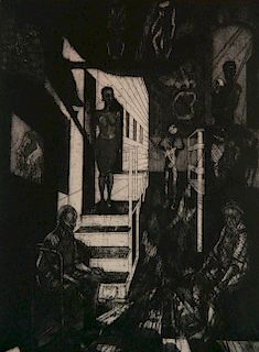 Wendell Brooks etching