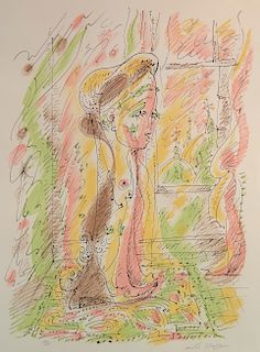 Andre Masson lithograph in colors