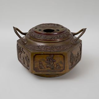 Chinese Bronze Censer and Cover 