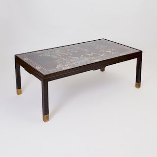Chinese Lacquer Panel Mounted as a Low Table 