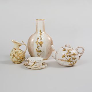 Four Belleek Porcelain Table Articles