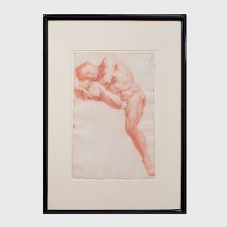 French School: Standing Male Nude Study; and Male Nude Study