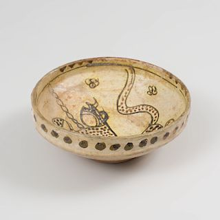 Nishapur Painted Pottery Bowl
