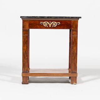 Contintental Neoclassical Gilt-Metal-Mounted Mahogany Side Table