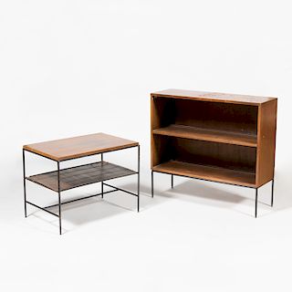 Modern Metal and Wood Low Table and a Similar Shelf