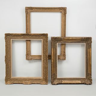 Three Régence Style Giltwood Frames