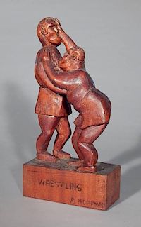 Albert Hoffman wood sculpture