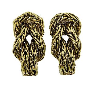 Buccellati 18K Gold Knot Earrings