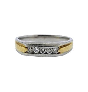 Platinum 18k Gold Diamond Ring