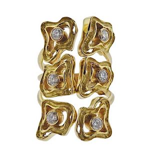 Ilias Lalaounis 18K Gold Diamond Ring