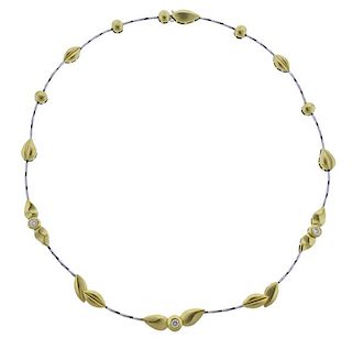 Paul Morelli Platinum 18K Gold Diamond Necklace 