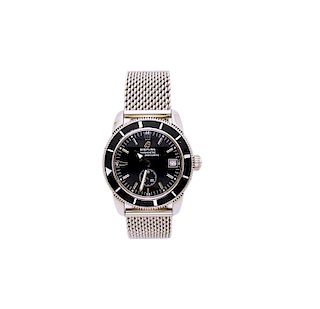 Breitling Stainless Steel 38mm Black Dial Heritage On