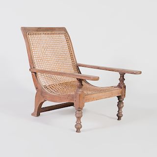 Anglo-Indian Caned Hardwood Child's Plantation Chair