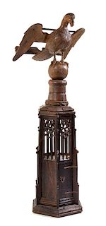 A French Gothic Carved Oak Eagle Lectern Width 25 3/4 inches.