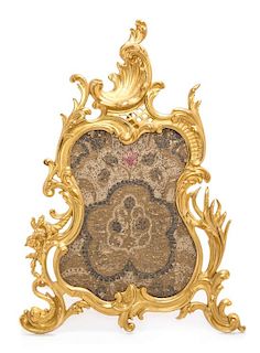 A Rococo Style Gilt Bronze Frame Height 19 1/2 x width 14 1/2 inches.
