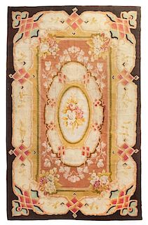 * An Aubusson Wool Tapestry 9 feet 3 inches x 6 feet 6 inches.