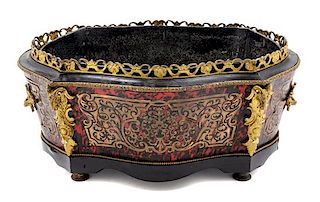 A Napoleon III Boulle Marquetry Jardiniere Width 17 inches.