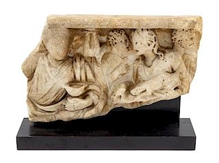 * A Roman Marble Relief Height 13 x width 20 inches.