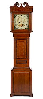 A Welsh George III Oak Tall Case Clock Height 84 inches.