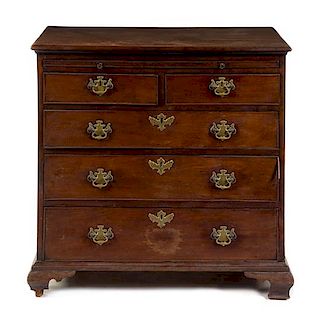 A George III Style Mahogany Bachelor's Chest Height 31 3/4 x width 33 1/4 x depth 19 3/4 inches.