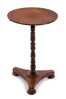 A Regency Style Rosewood Candle Stand Height 24 inches.