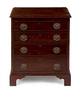 A George III Style Mahogany Bachelor's Chest Height 29 x width 25 1/4 x depth 16 3/4 inches.