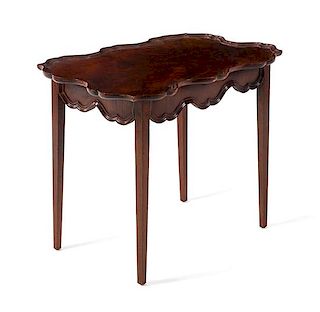 A Regency Mahogany Silver Table Height 24 1/2 x width 29 x depth 20 3/4 inches.