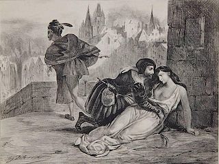 Eugene Delacroix lithograph