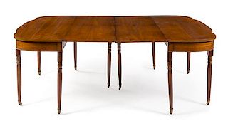 A Regency Mahogany Dining Table Height 30 x length 85 x width 46 1/2 inches.