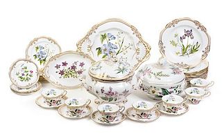 A Spode Oxalis Porcelain Dinner Service Diameter of tureen 11 inches.