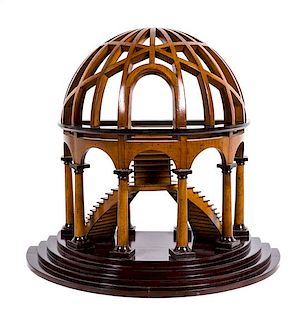 An English Wood Architectural Model Height 16 x width 18 inches.